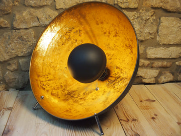 Medina Fortuny Style Floor Lamp Black/Gold